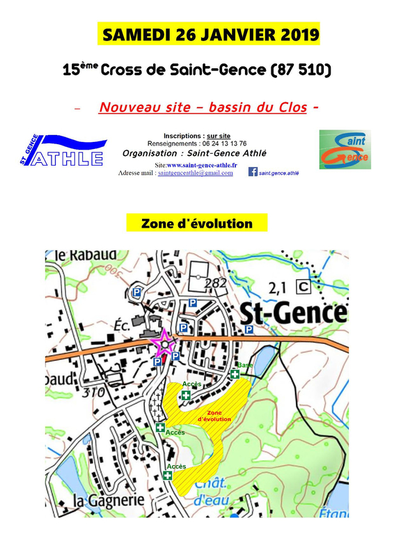 Cross de St Gence 2019 - Horaires et parcours3