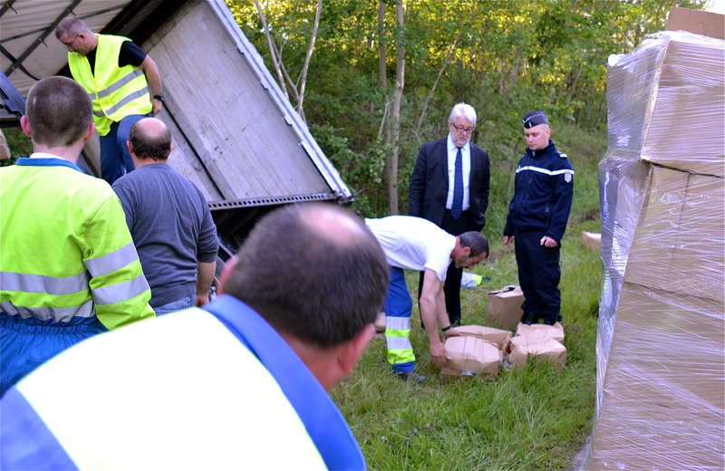 ACCIDENT POIDS-LOURD POLONAIS 2014 RD 3050 cartons