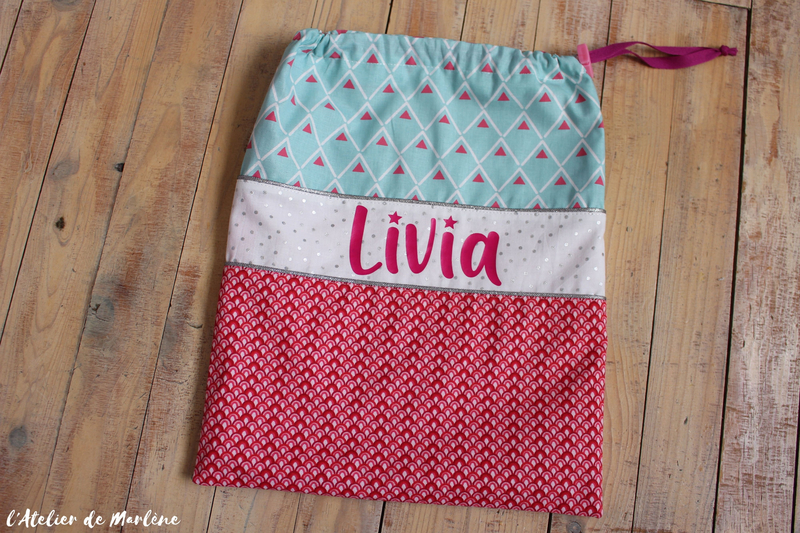 Sac a linge sale Livia sirène girly argenté