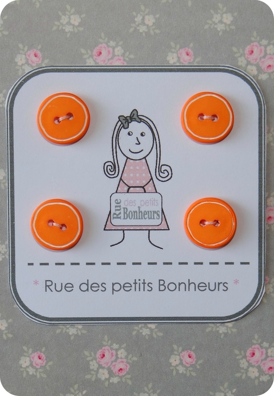 Bouton rond orange