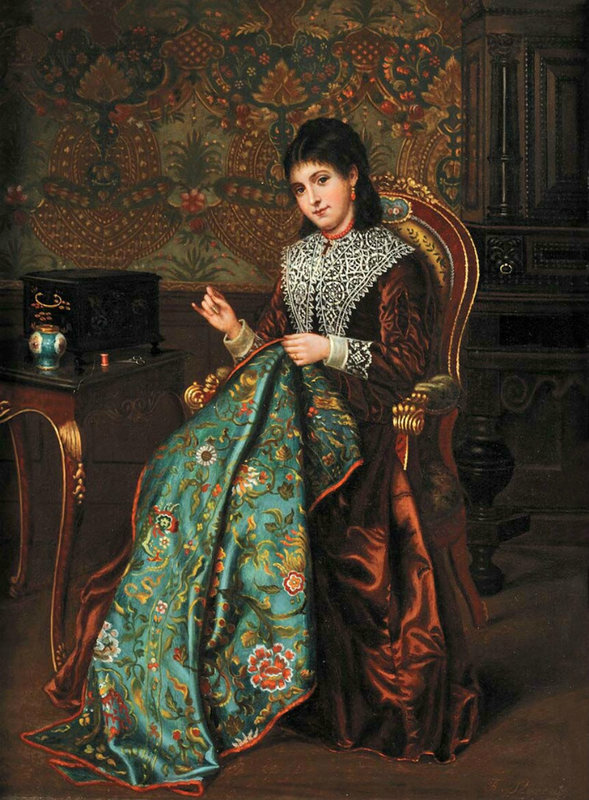 Agapit STEVENS (Belgian, 1849 -1924) - Catherine La Rose (42)