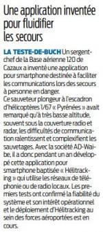 2018 06 11 SO Une application inventée pour fluidifier les secours