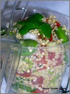 Taboulé de quinoa, fèves, courgette et tomate recettes Taboulé de quinoa