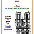 Poèmes 3 classes de 5e <b>Printemps</b> des <b>Poètes</b> Le Désir et Citations Hugo Jury de <b>poètes</b> Mars 2021