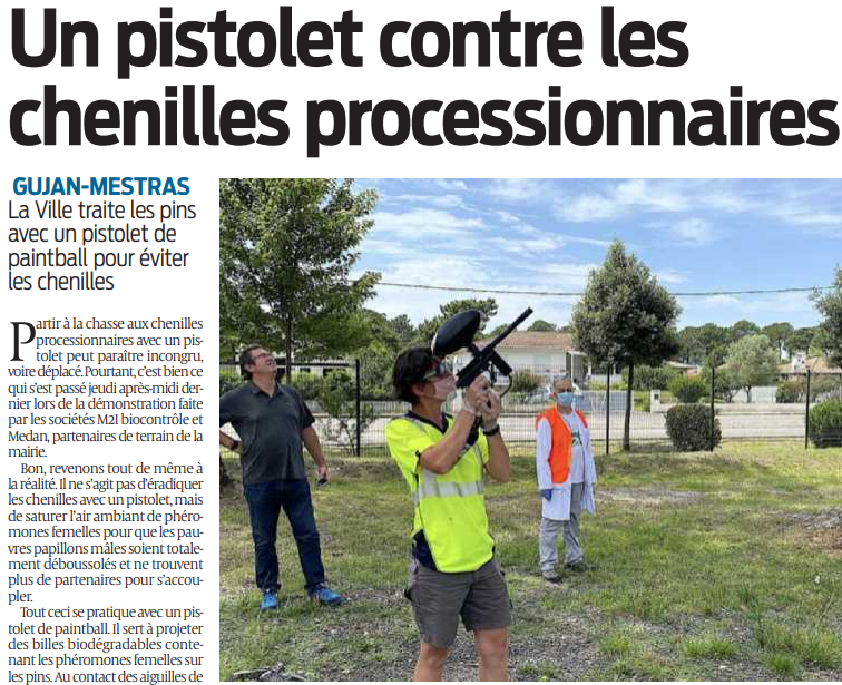 2020 07 30 SO Un pistolet contre les chenilles processionnaires