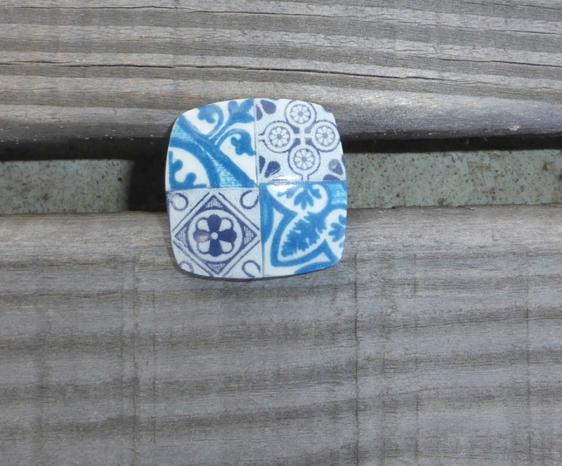 SOLY CAT-BAGUE EFFET FAIENCE AZULEJOS