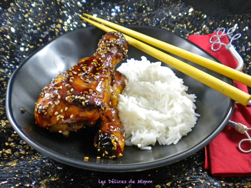 Pilons de poulet laqués à la chinoise5