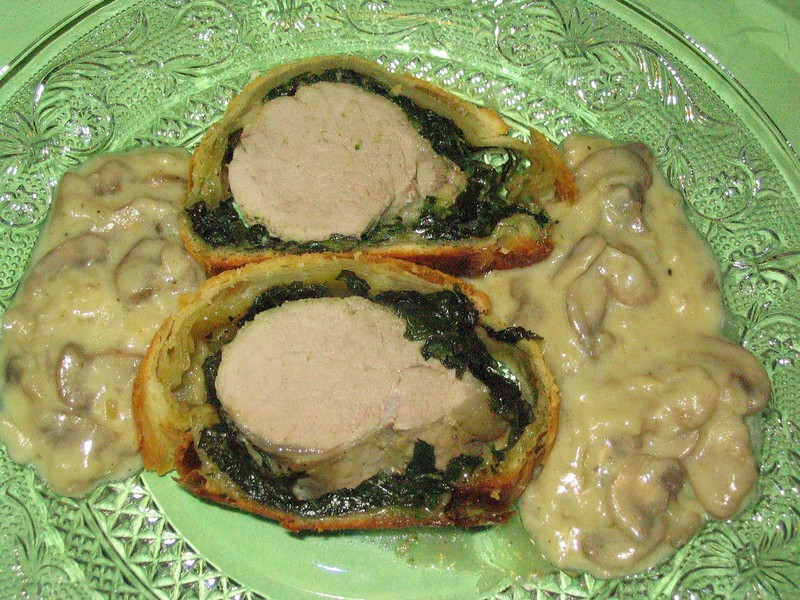 Filet mignon aux épinards