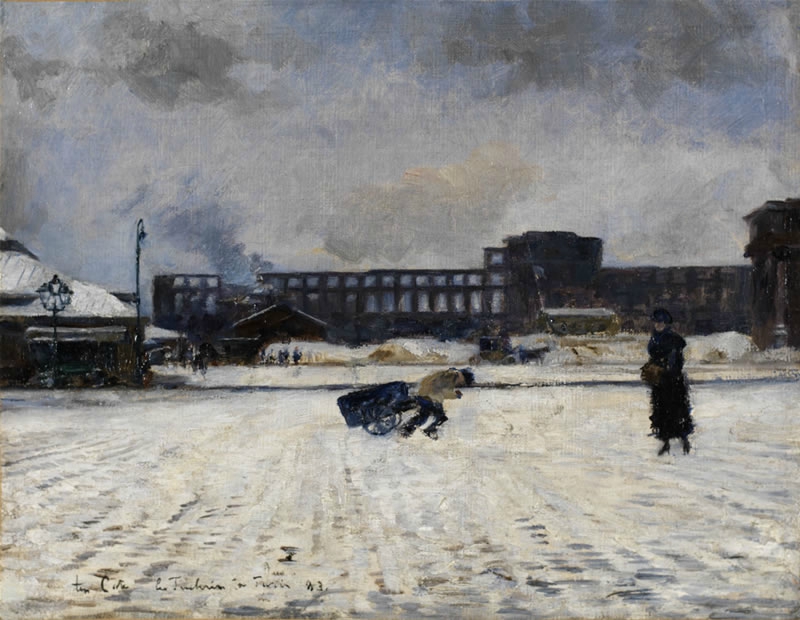 Ten Cate, les tuileries sous la neige