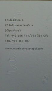 Martin Berasategui Carte de visite J&W