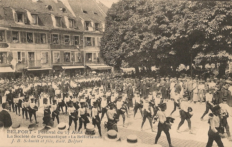 1913 08 17 Belfort CPA Festival Musique Défilé Belfortaine