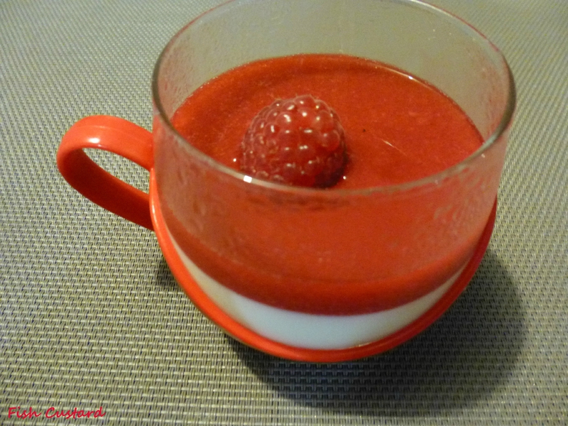 Panna cotta à la vanille et au coulis de framboise (3)