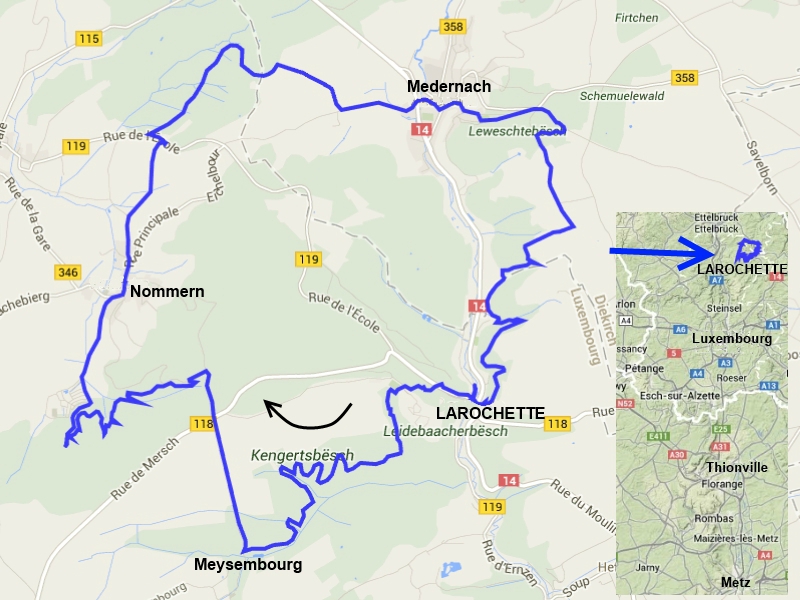 carte du parcours