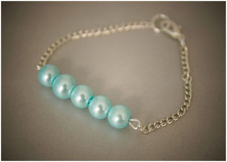 bracelet enfant perles turquoise