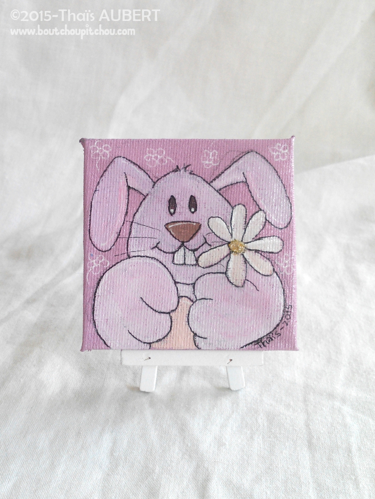 Lapin aux fleurs