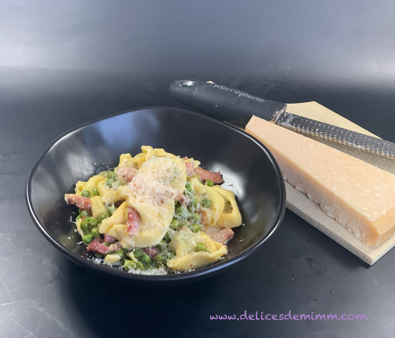 Tortellini aux petits pois et lardons 3