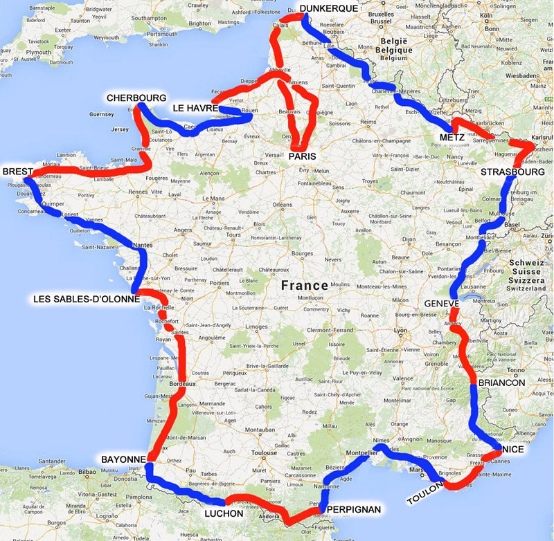 Carte Tour de France 1922R