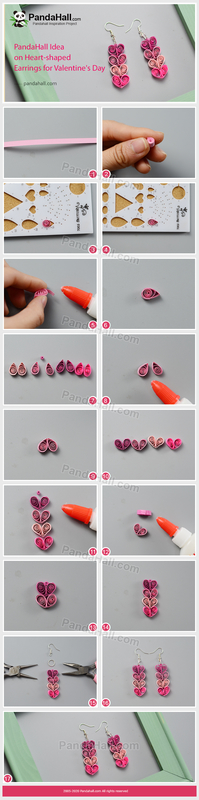 3-PandaHall Idea on Heart-shaped Earrings for Valentine's Day