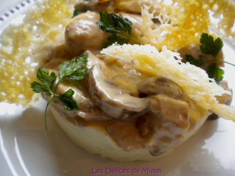 Emincés de dinde aux champignons et purée de pommes de terre aux échalotes confites 3