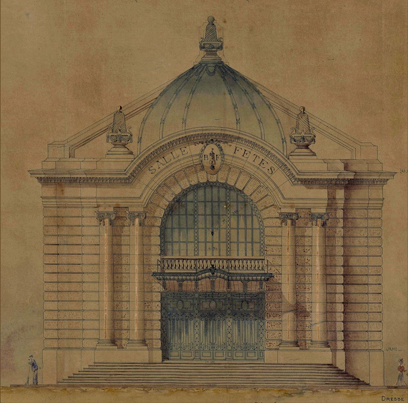 Salle des fêtes Projet construction Façade principale 2Fi-418