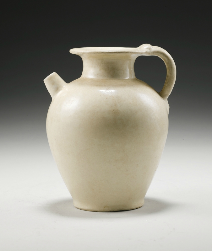 A White-Glazed Ewer, Tang Dynasty