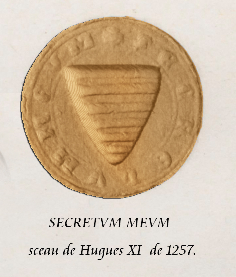 sceau de Hugues XI de Lusigna de 1257