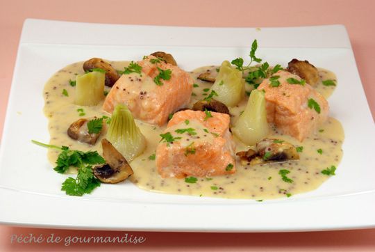 Blanquette de saumon à la moutarde de Meaux - Péché de ...