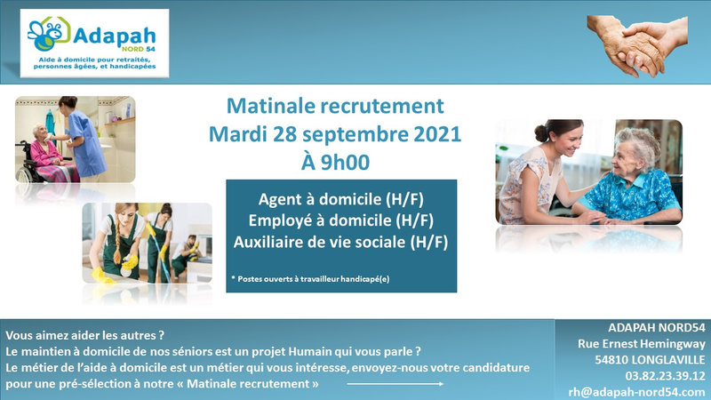 Matinale Recrutement LONGLAVILLE PARTIE 1 le 28092021