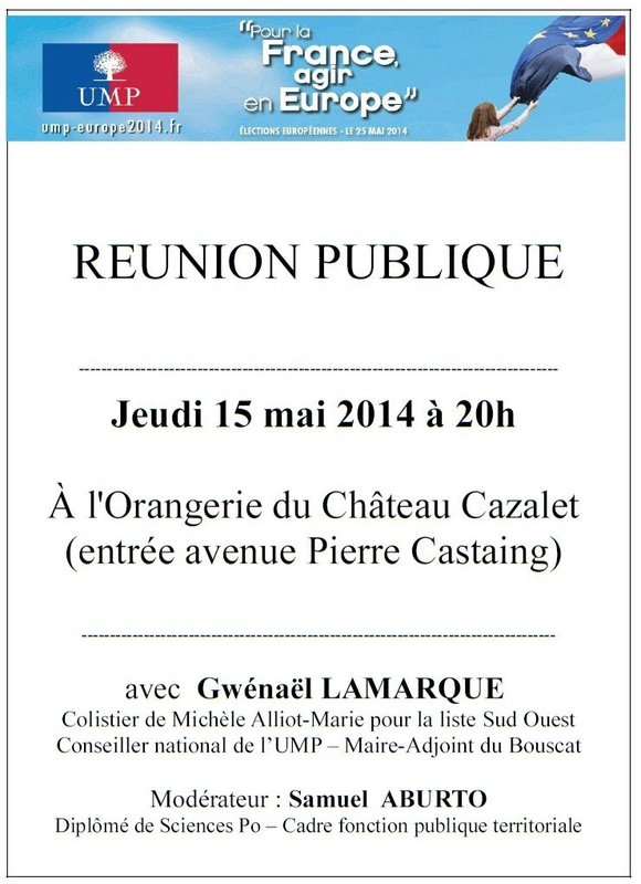 Réunion publique PESSAC 15-5-2014