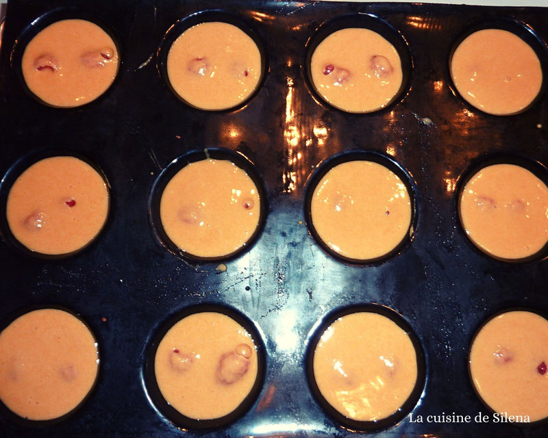 Mini moelleux à la framboise et chocolat(1)