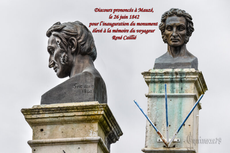 Discours prononcés à Mauzé, le 26 juin 1842 pour l’inauguration du monument élevé à la mémoire du voyageur René Caillié