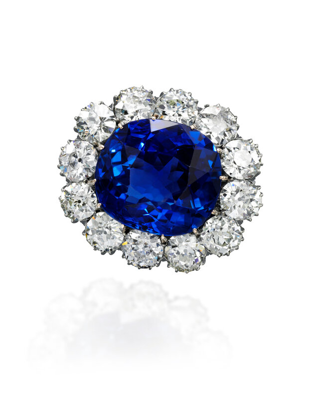 Sapphire and diamond brooch - Royal Jewels from the Bourbon Parma Family - Sotheby's November 2018