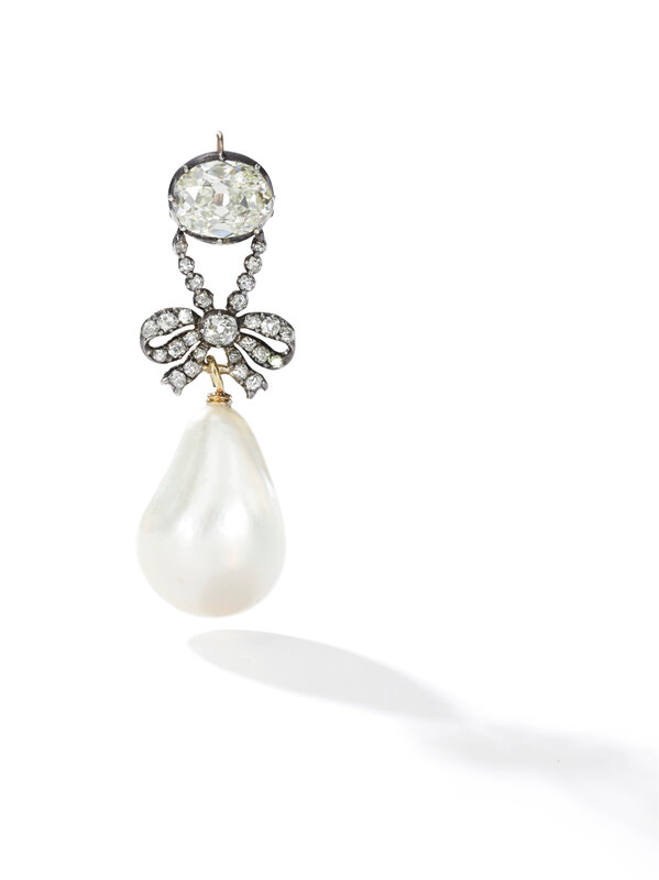 A diamond and natural pearl pendant - Royal Jewels from the Bourbon Parma Family - Sotheby's November 2018