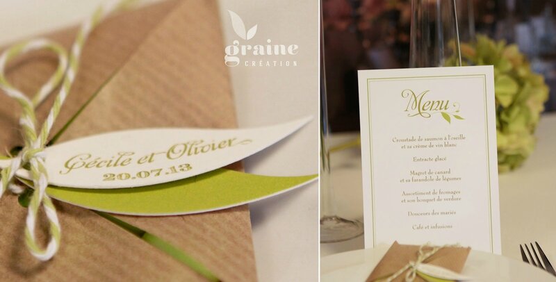 faire-part olivier le menu et marque-place