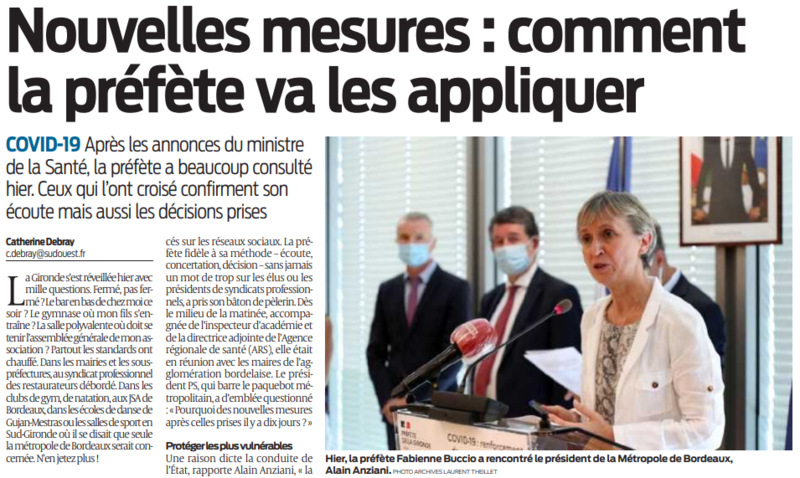 2020 09 25 SO Nouvelles mesures comment la préfète va les appliquer