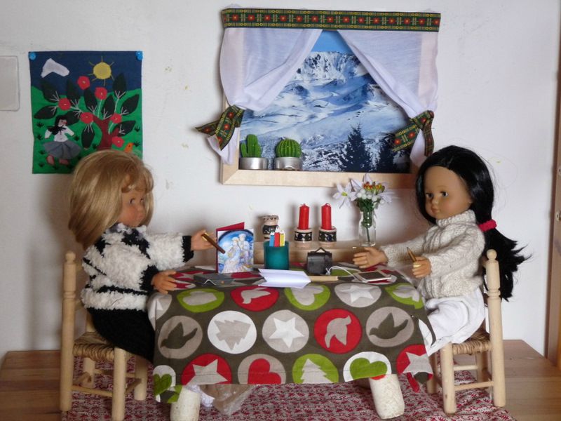 Chalet de la classe de neige salle d'études