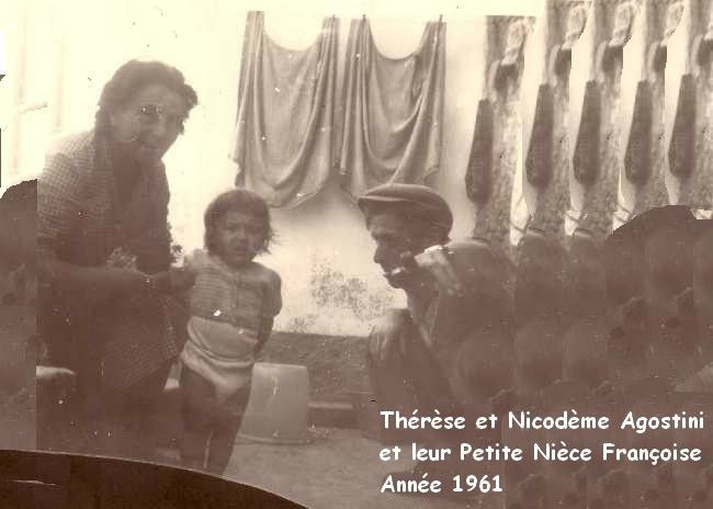 21 - Thérèse et Nicodème Agostini et leur Petite Nièce Françoise - Année 1961