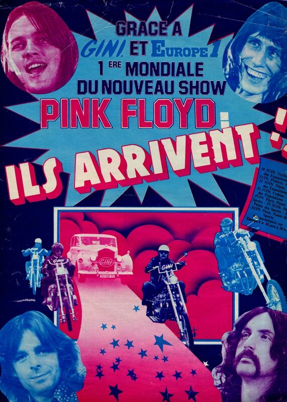 Pink Floyd 1974 Gini Advert - French Tour
