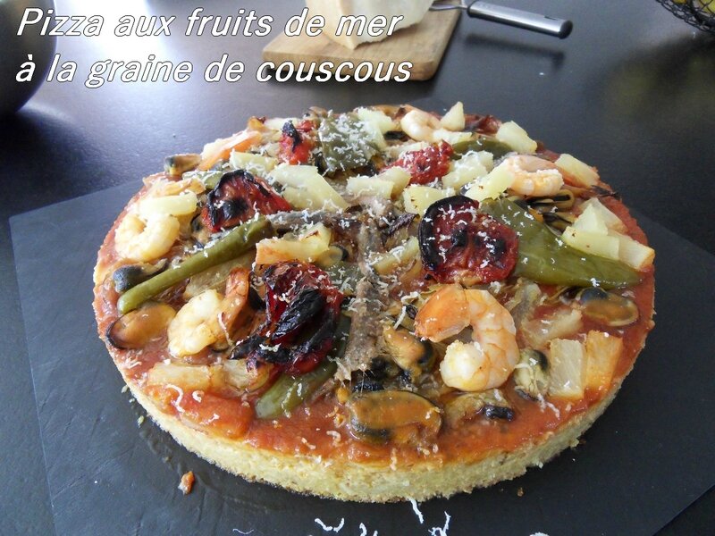 pizza aux fruits de mer à la graine de couscous1