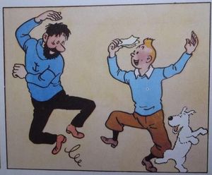 Tintin, Milou et le Capitaine ont la fièvre du samedi soir