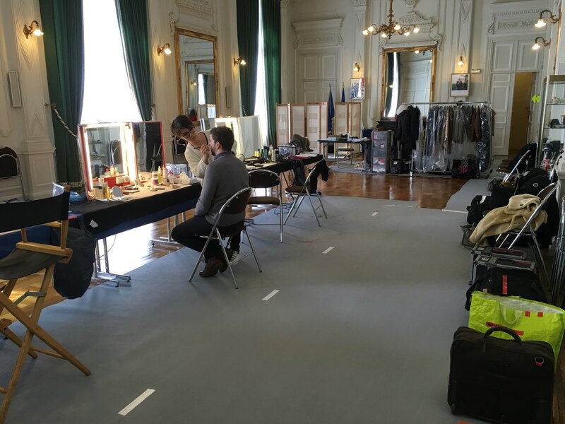 tournage série TV les Témoins Avranches 19 mars 2016 salle de conseil municipal maquillage