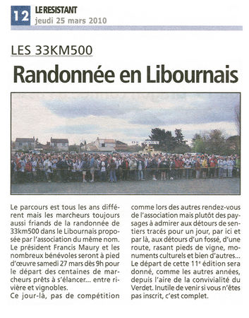 Extrait Le Résistant jeudi 25 mars 2010