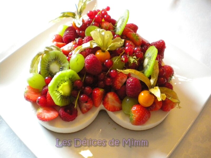 Cheesecake en cœur aux fruits frais 5