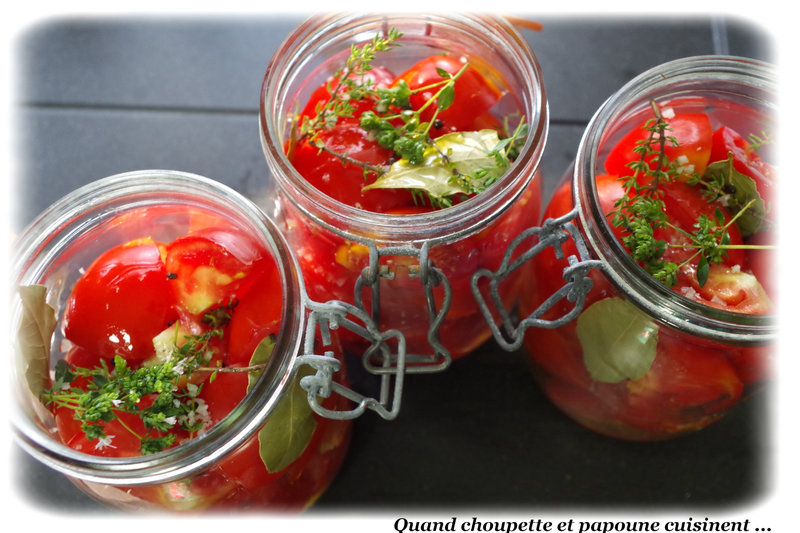 conserves de quartiers de tomates aux aromates-1334