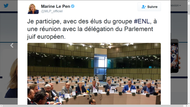 MarineLePenParlementJuifEuropéen