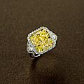 A 10.43 carat <b>fancy</b> <b>vivid</b> <b>yellow</b> <b>diamond</b> <b>ring</b>