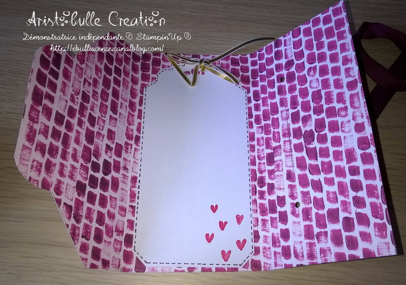 Carte cube pop up St Valentin - ouverte