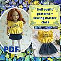 Blouse and denim skirt patterns and sewing master class for 13