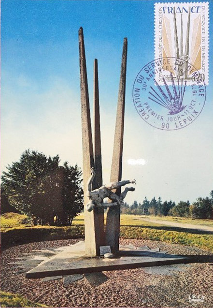 CPM Ballon d'Alsace Monument démineurs 30e anni Service déminage