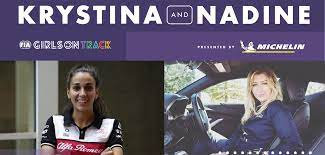 australia f1 2022 girl on track kyrstina and nadine